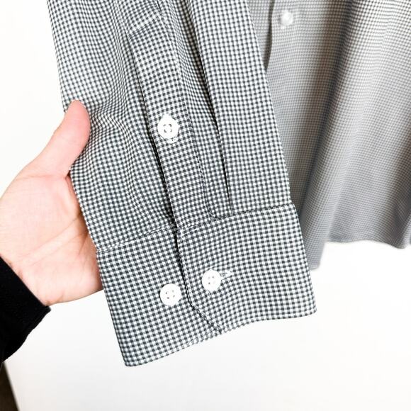 Mizzen+Main Spinnaker Collection Trim Fit Black White MicroCheck Shirt - 2XL XXL - Picture 4 of 10